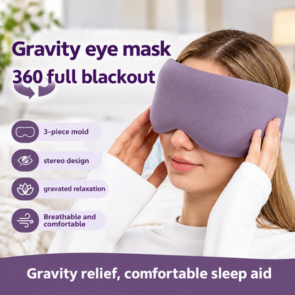 3D Weighted Sleep Eye Mask with Glass Beads