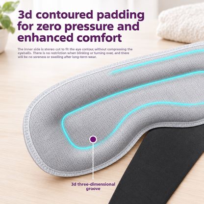 3D Weighted Sleep Eye Mask with Glass Beads
